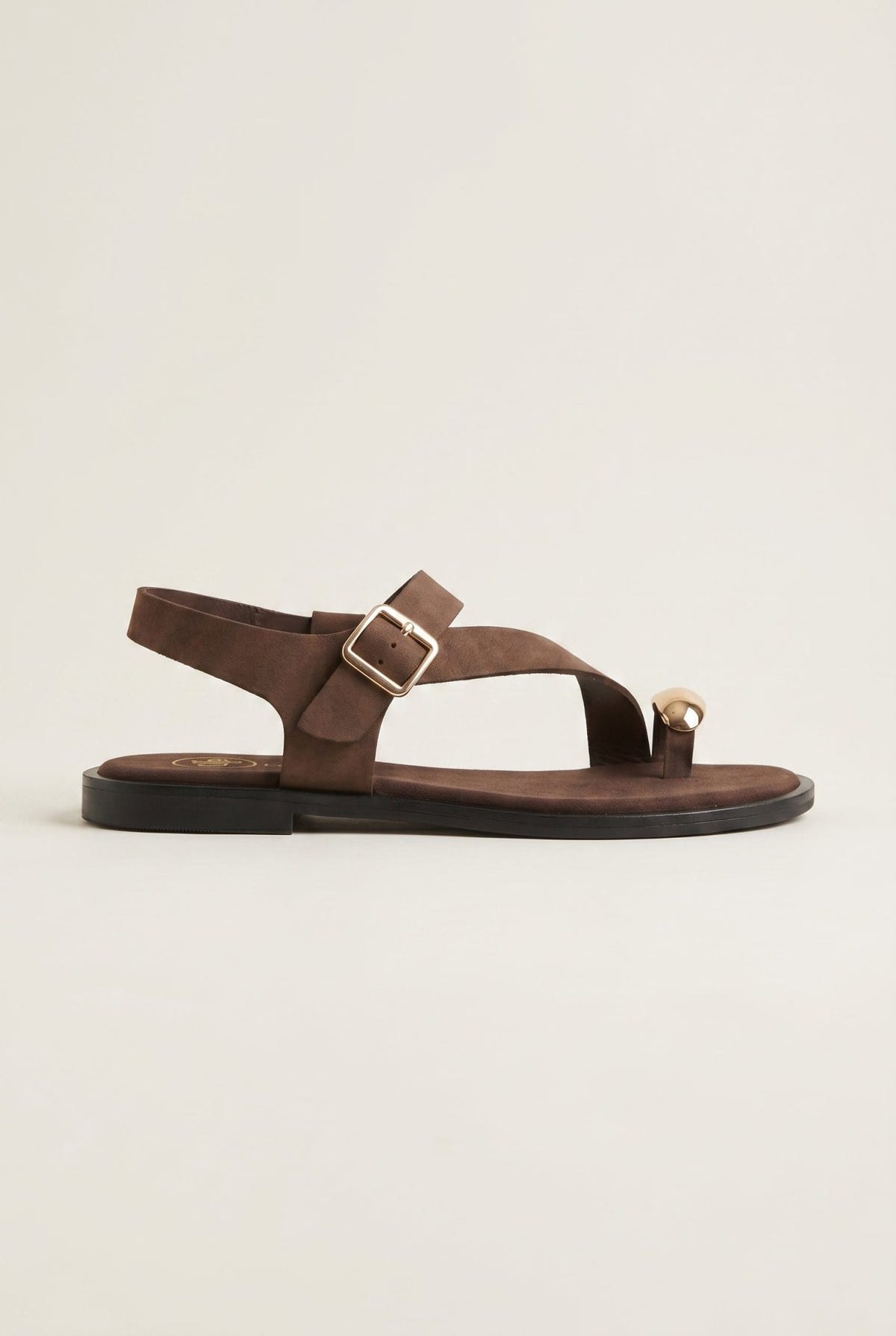 TFP - Toe Ring Sandals Buckle Strap - Brown