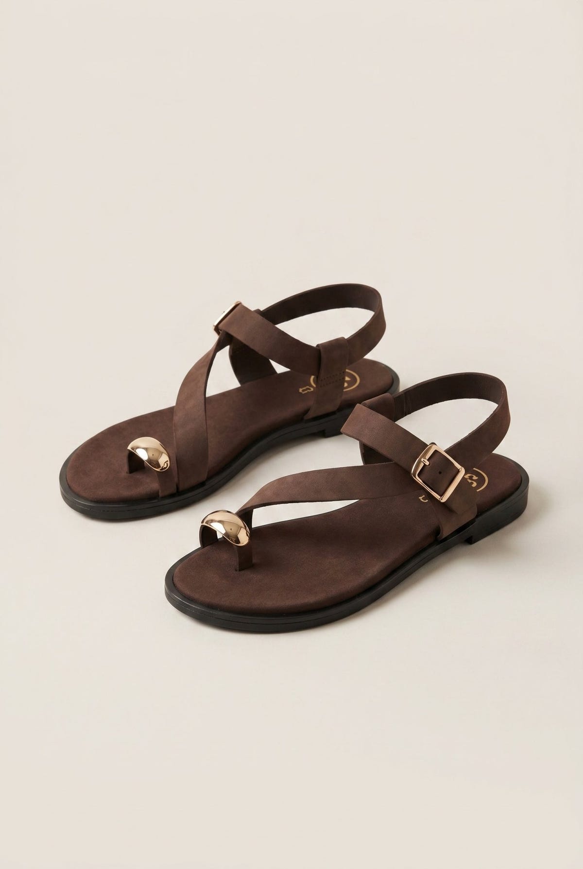 TFP - Toe Ring Sandals Buckle Strap - Brown