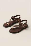 TFP - Toe Ring Sandals Buckle Strap - Brown
