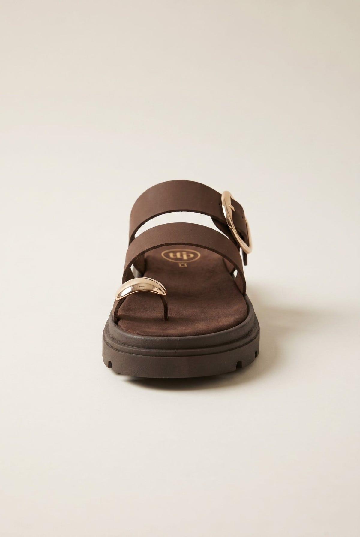 TFP - Toe Ring Sandals Buckle Strap - Brown