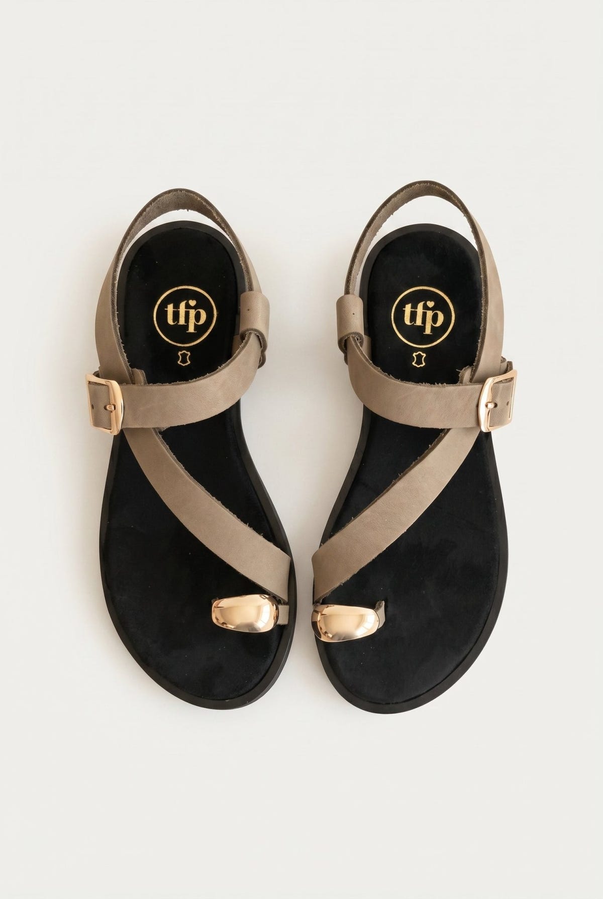 TFP - Toe Ring Sandals Buckle Strap - Khaki
