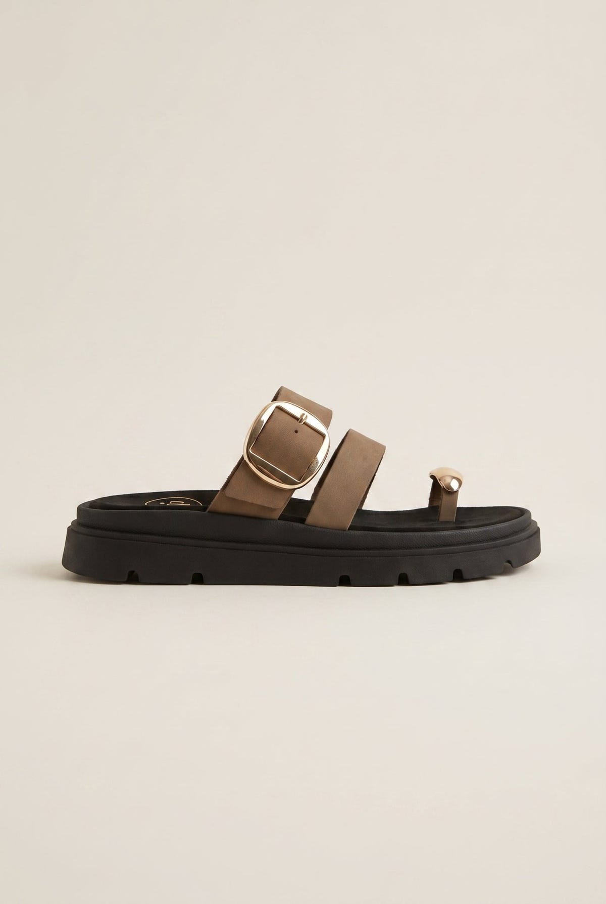 TFP - Toe Ring Sandals Buckle Strap - Khaki