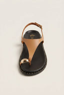 IRIS - Toe Ring Sandals Buckle Strap - Mocha