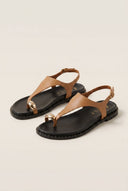 IRIS - Toe Ring Sandals Buckle Strap - Mocha