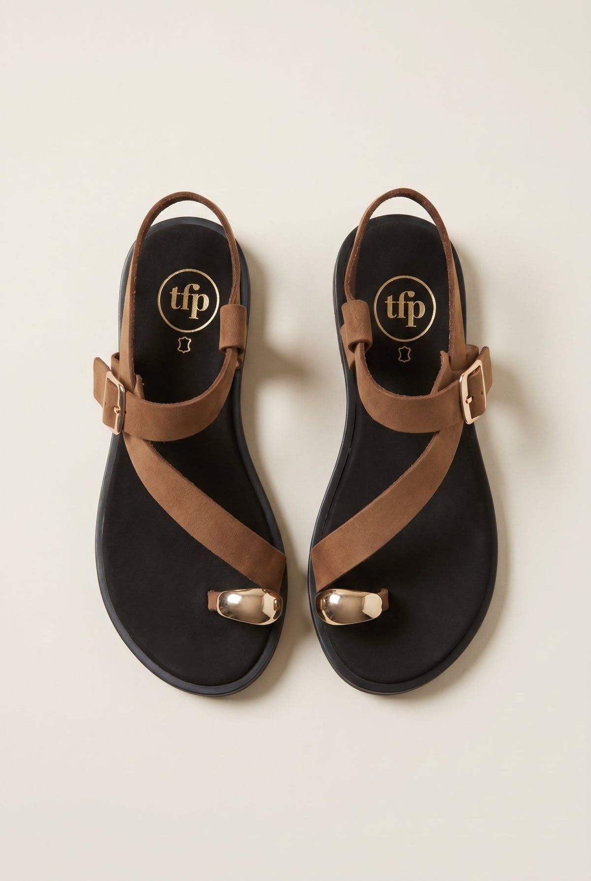 TFP - Toe Ring Sandals Buckle Strap - Mocha