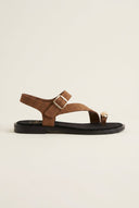 TFP - Toe Ring Sandals Buckle Strap - Mocha