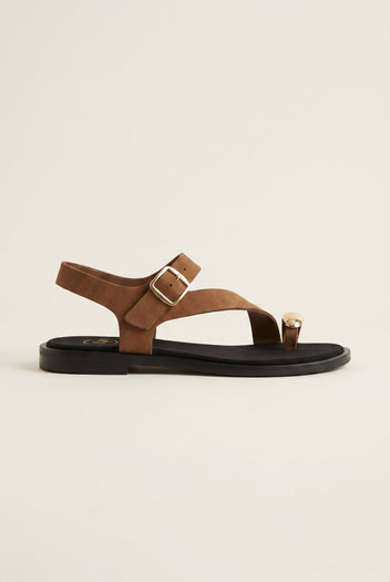 TFP - Toe Ring Sandals Buckle Strap - Mocha