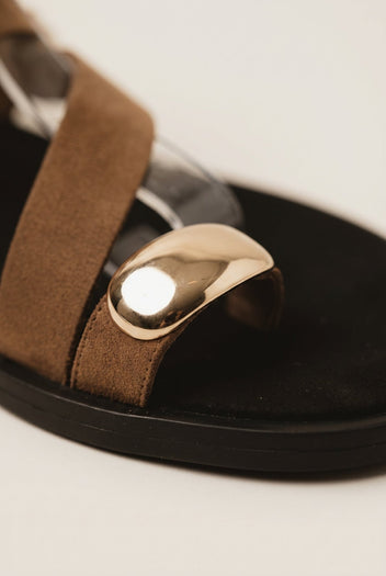 TFP - Toe Ring Sandals Buckle Strap - Mocha