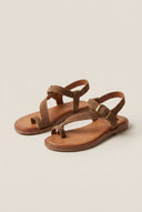 TFP - Toe Ring Sandals Buckle Strap - Taupe Suede