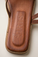IRIS - Toe Ring Sandals Chain Detail - Tan Matte