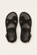 TFP - Toe Ring Sandals Crossover - Black Suede