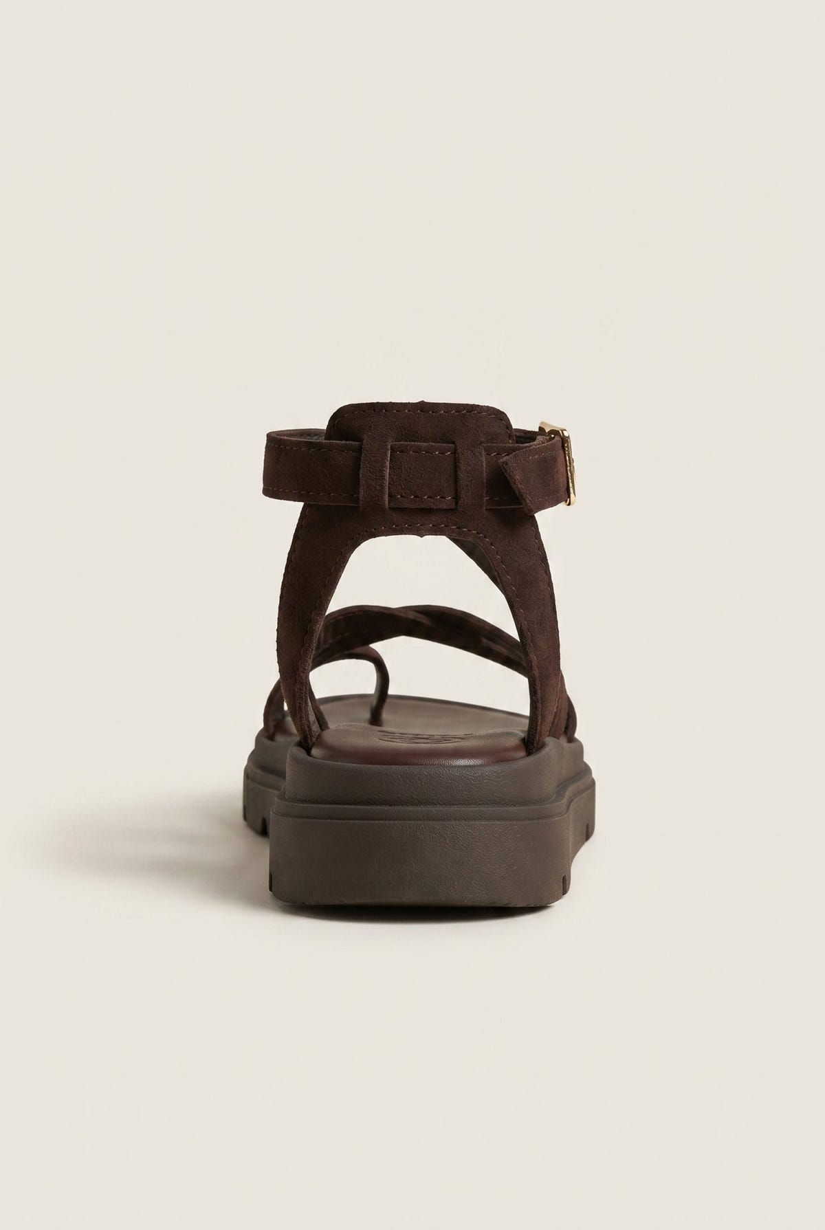 TFP - Toe Ring Sandals Crossover - Dark Brown Suede