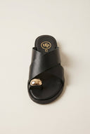TFP - Toe Ring Sandals Crossover Strap - Black Matte