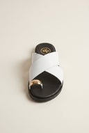TFP - Toe Ring Sandals Crossover Strap - White Matte