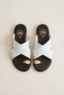 TFP - Toe Ring Sandals Crossover Strap - White Matte