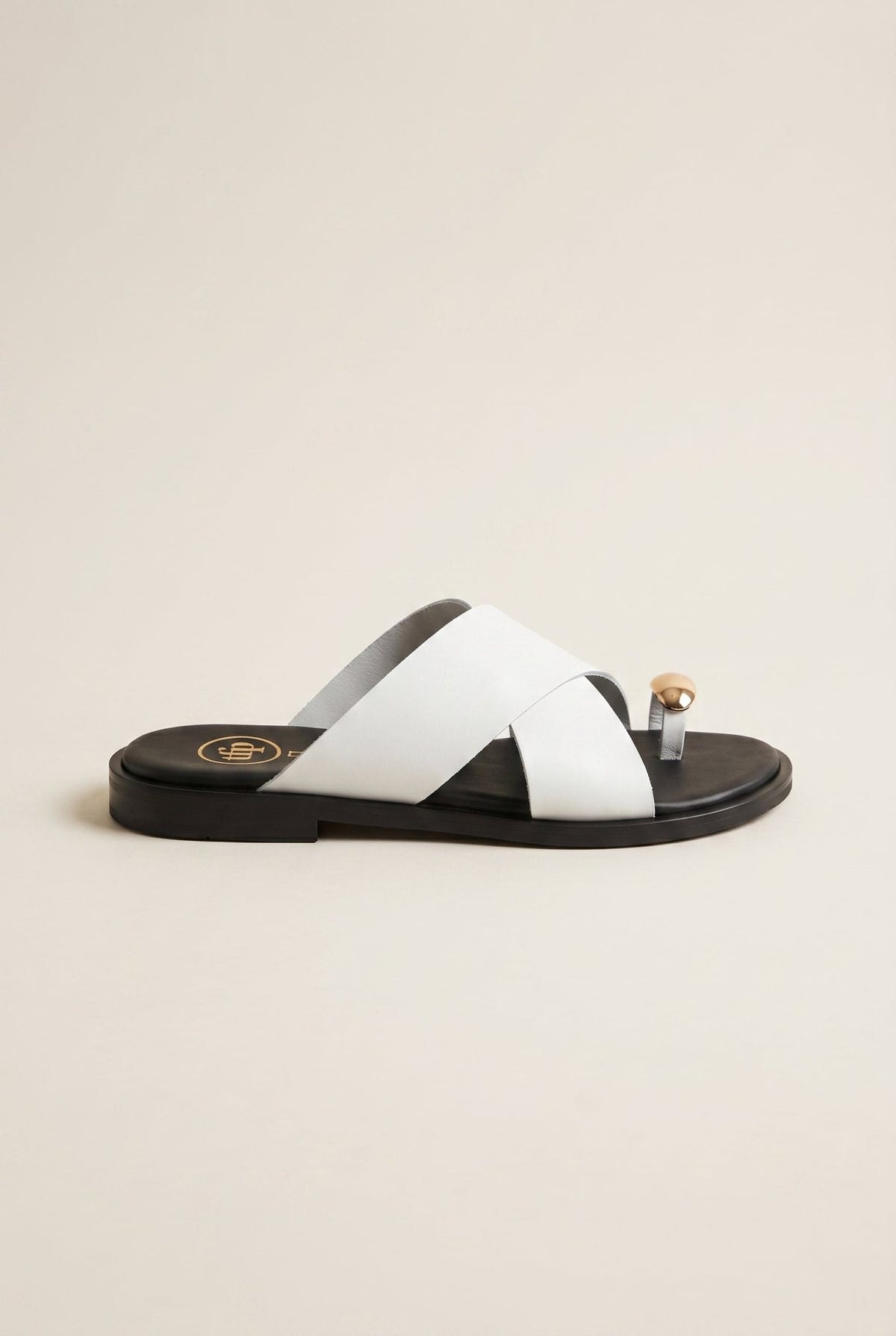 TFP - Toe Ring Sandals Crossover Strap - White Matte
