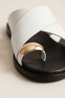 TFP - Toe Ring Sandals Crossover Strap - White Matte