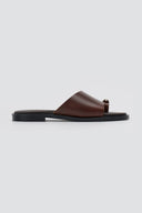Estil - Toe Ring Sandals - Dark Brown Matte