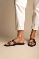 Estil - Toe Ring Sandals - Dark Brown Matte