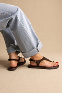 TFP - Toe Ring Sandals - Dark Brown Suede