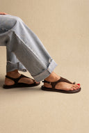 TFP - Toe Ring Sandals - Dark Brown Suede