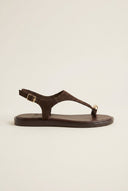 TFP - Toe Ring Sandals - Dark Brown Suede