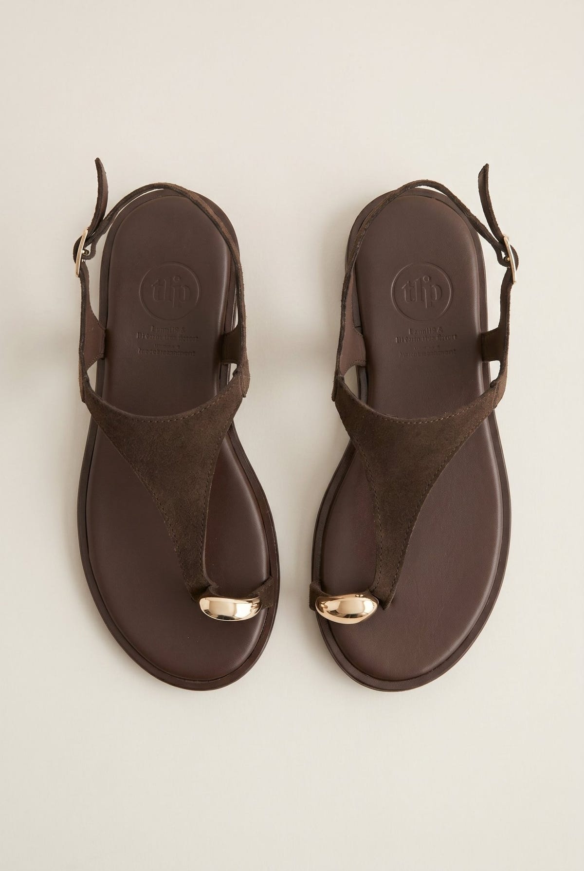 TFP - Toe Ring Sandals - Dark Brown Suede