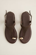 TFP - Toe Ring Sandals - Dark Brown Suede