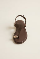 TFP - Toe Ring Sandals - Dark Brown Suede