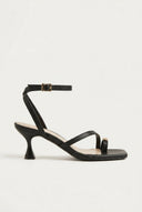 TFP - Toe Ring Sandals Kitten Heel - Black Matte