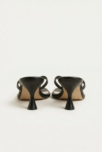 TFP - Toe Ring Sandals Kitten Heel - Black Matte