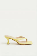 TFP - Toe Ring Sandals Kitten Heel - Lemon