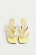 TFP - Toe Ring Sandals Kitten Heel - Lemon