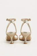 TFP - Toe Ring Sandals Kitten Heel - Light Gold
