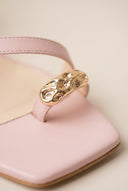 TFP - Toe Ring Sandals Kitten Heel - Pink Matte