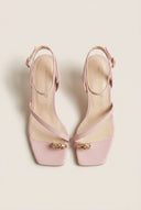 TFP - Toe Ring Sandals Kitten Heel - Pink Matte