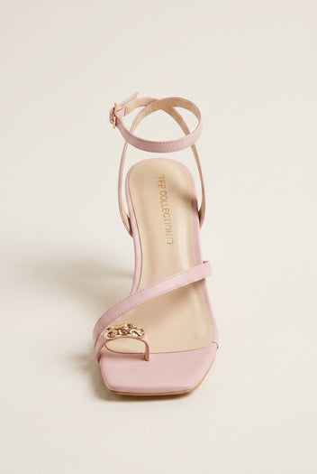 TFP - Toe Ring Sandals Kitten Heel - Pink Matte