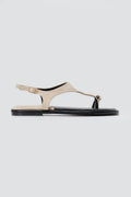 ERYNN - Toe Ring Sandals Metal Detail - Beige Suede