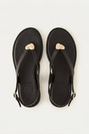 TFP - Toe Ring Sandals Metal Detail - Black Matte