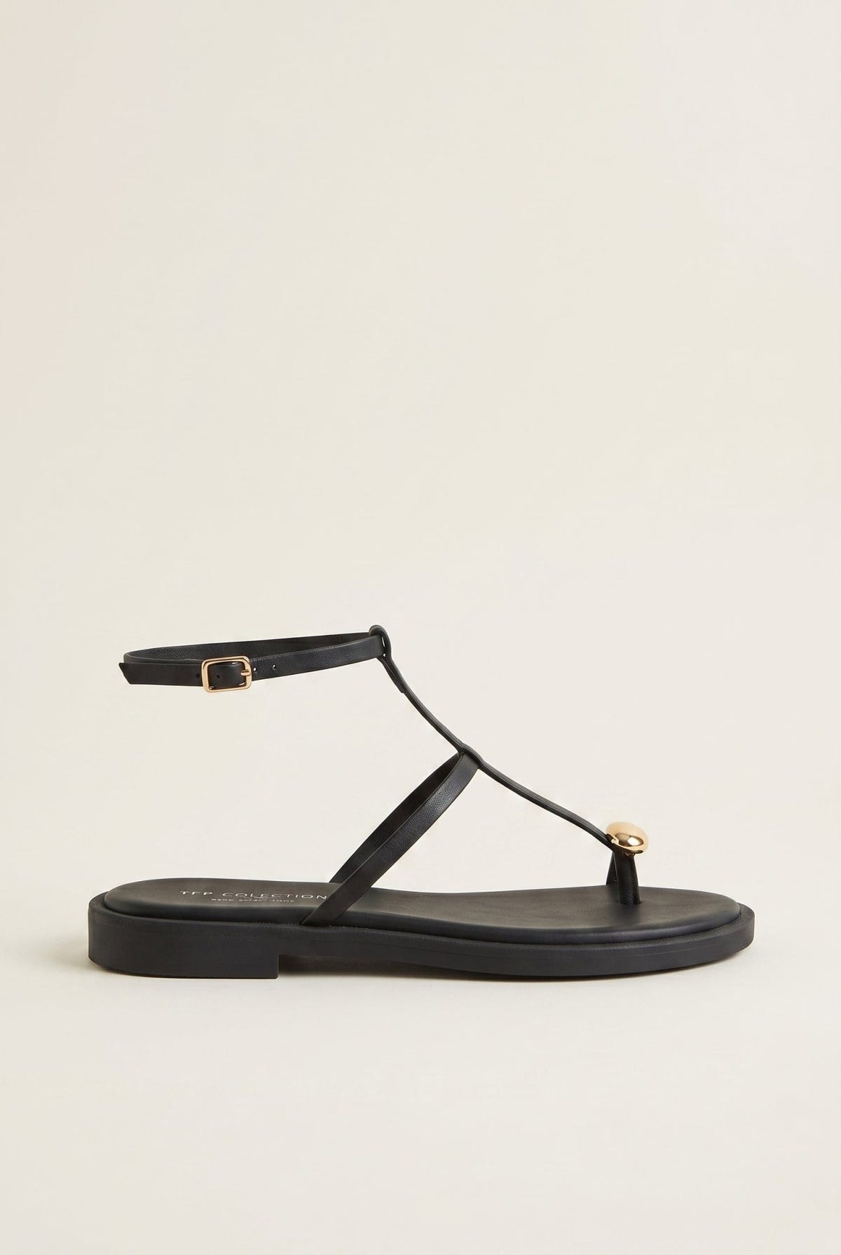 TFP - Toe Ring Sandals Metal Detail - Black Matte