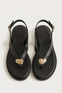 TFP - Toe Ring Sandals Metal Detail - Black Matte
