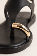 TFP - Toe Ring Sandals Metal Detail - Black Matte