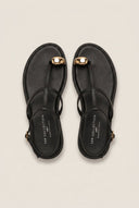 TFP - Toe Ring Sandals Metal Detail - Black Matte