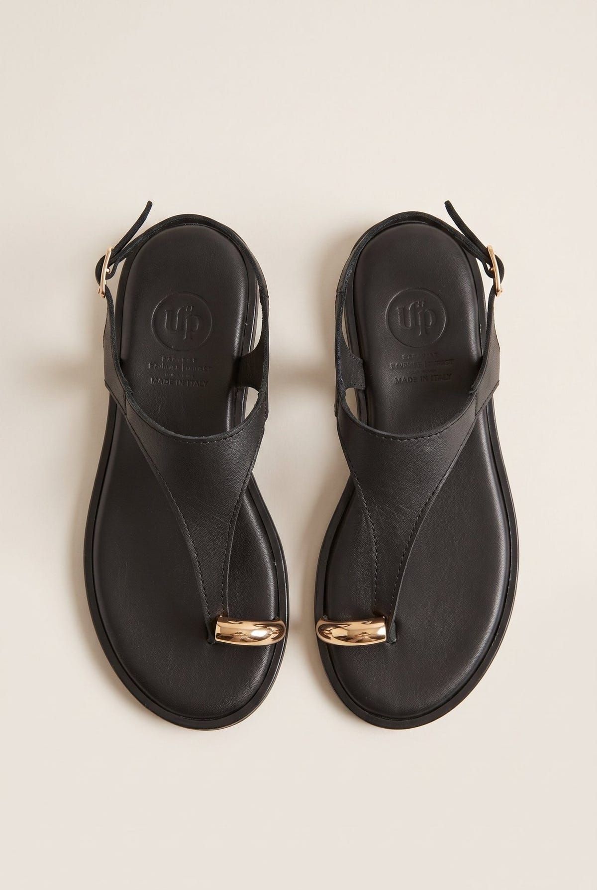 TFP - Toe Ring Sandals Metal Detail - Black Matte