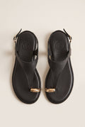 TFP - Toe Ring Sandals Metal Detail - Black Matte