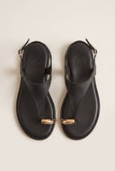 TFP - Toe Ring Sandals Metal Detail - Black Matte