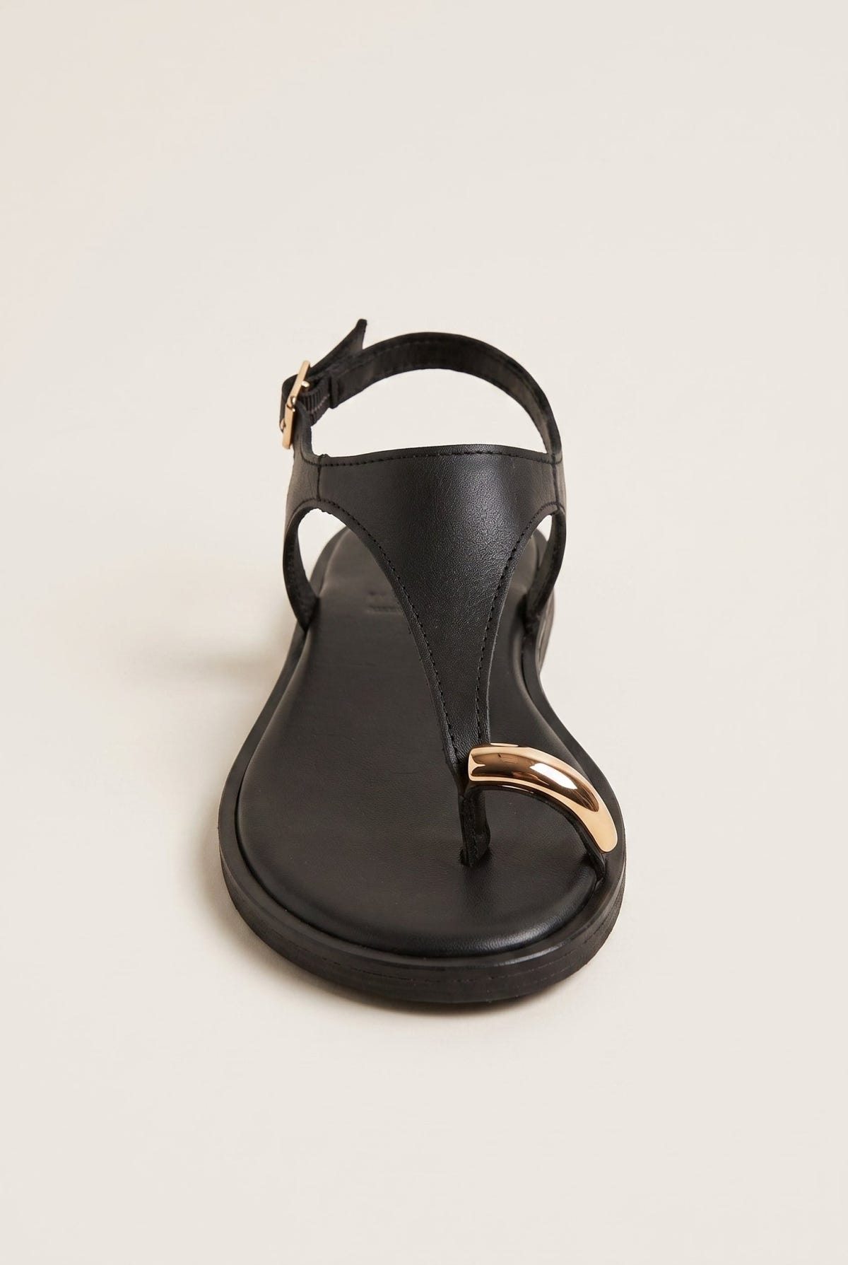 TFP - Toe Ring Sandals Metal Detail - Black Matte