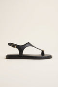 TFP - Toe Ring Sandals Metal Detail - Black Matte