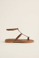 TFP - Toe Ring Sandals Metal Detail - Brown Matte