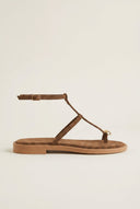 TFP - Toe Ring Sandals Metal Detail - Khaki Green Suede